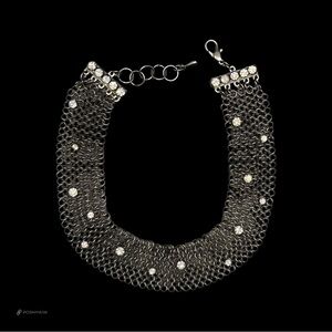 💖 Trish Rogers Crystal Chainmail Choker Necklace 💖